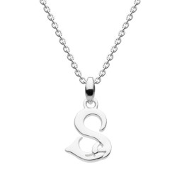 Celtic Initial - Letter S Silver Pendant