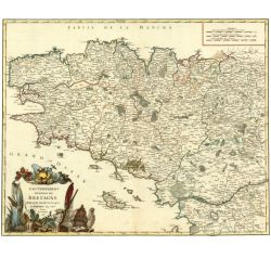 Brittany Map Print: Gouvernement de Bretagne 1751