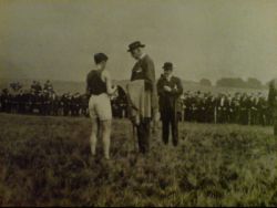 Sir Simon Macdonald Lockhart presenting the Red Hose in 1919