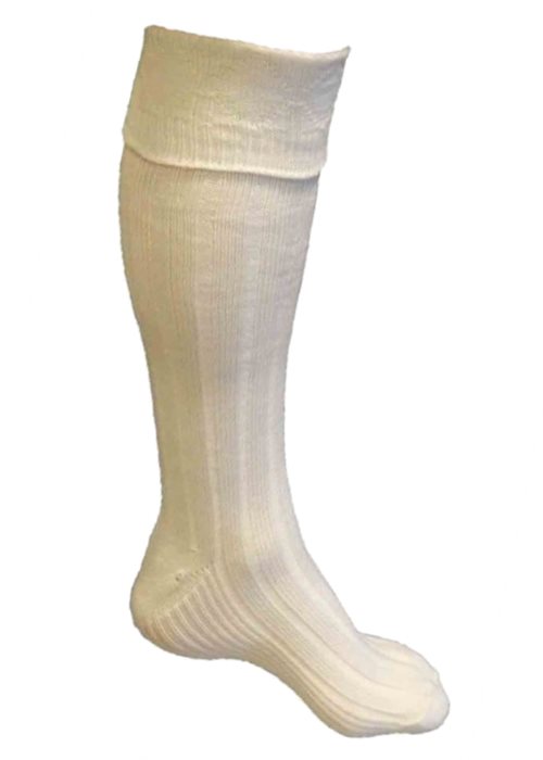 White Kilt Hose Socks