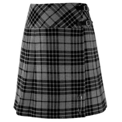 Women's Breton / Cornish Grey Billie Kilt Skirt