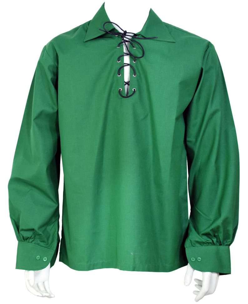 Green Ghillie Jacobite Highland Shirt