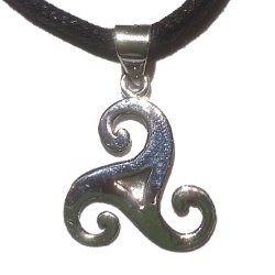 Small Celtic Triskele Silver Necklace
