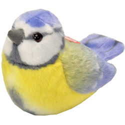 Blue Tit Soft Toy with Real Bird Call