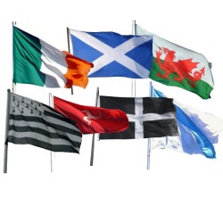 Small Flags of Ireland / Scotland / Wales / Brittany / Galicia / Cornwall / Isle of Man (45x30cm / 18''x12'')