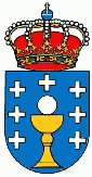 The Holy Grail, national emblem of the Kingdom of Galicia. Pilgrims traveling the 'Camino Inglés' contributed greatly to the introduction of Brythonic-Arthurian legends in Galicia